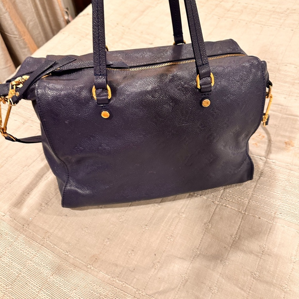 Louis Vuitton Navy Satchel with Gold Details - Picture 2 of 10